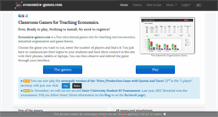 Desktop Screenshot of economics-games.com